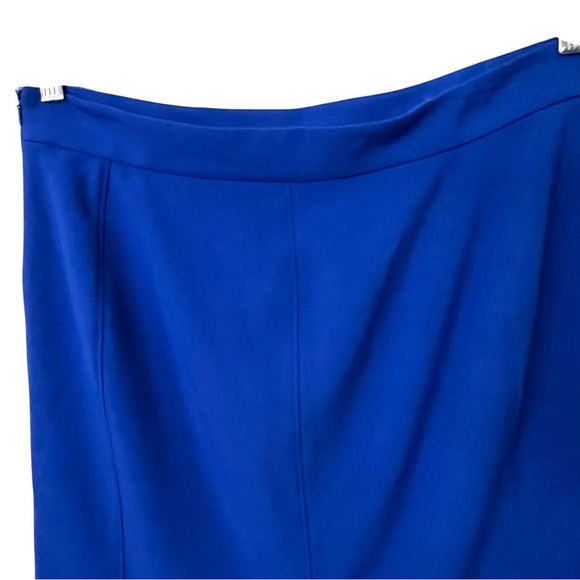 Anthropologie HD In Paris Blue Ruffle Ruched Skirt Size 12 New - Picture 6 of 9